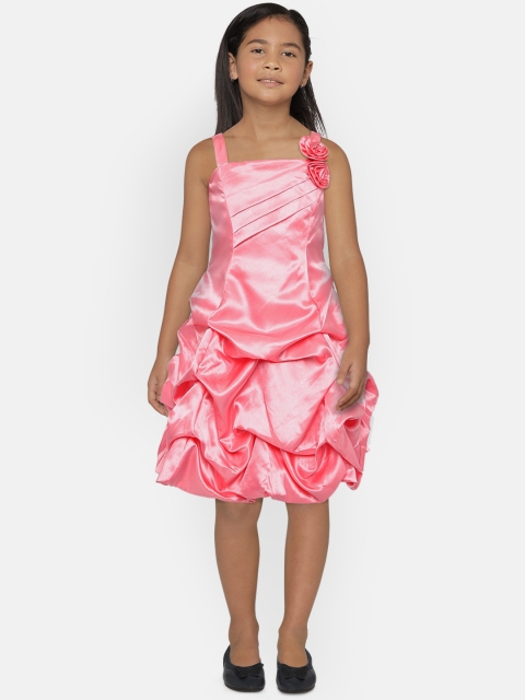 

Peppermint Girls Pink Solid Balloon Dress