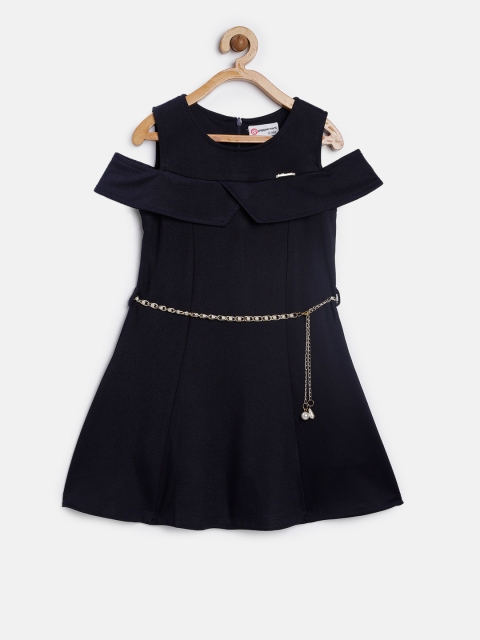 

Peppermint Girls Navy Blue A-Line Dress