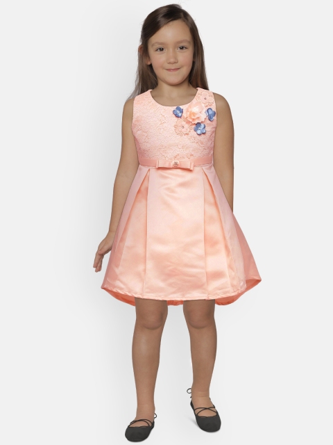 

Peppermint Girls Peach-Coloured Fit and Flare Dress