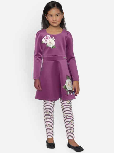 

Peppermint Girls Purple A-Line Dress