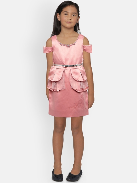 

Peppermint Girls Pink Peplum Dress