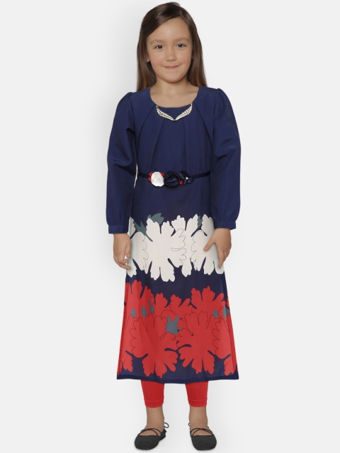 

Peppermint Girls Red Printed Maxi Dress with Leggings