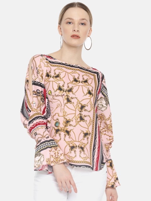 

Vero Moda Women Pink Printed Top