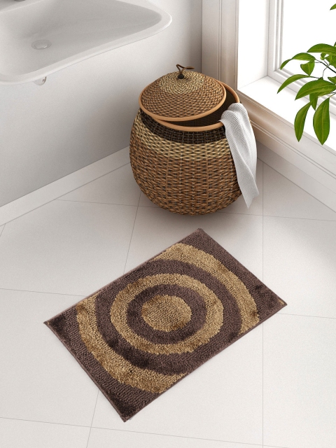 

SPACES Brown Circular Patterned Bath Rug