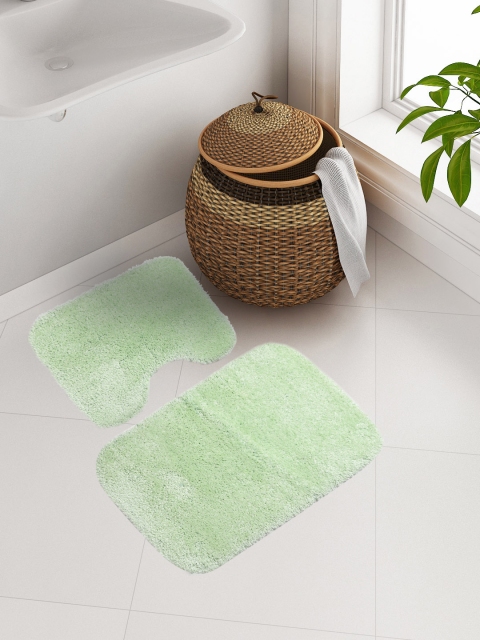 

SPACES Set of 2 Green Solid Plush Bath Rugs