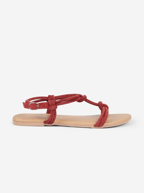 

DOROTHY PERKINS Women Red Solid Open Toe Flats