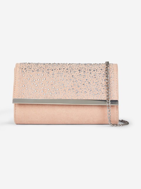 

DOROTHY PERKINS Peach-Coloured Embellished Clutch