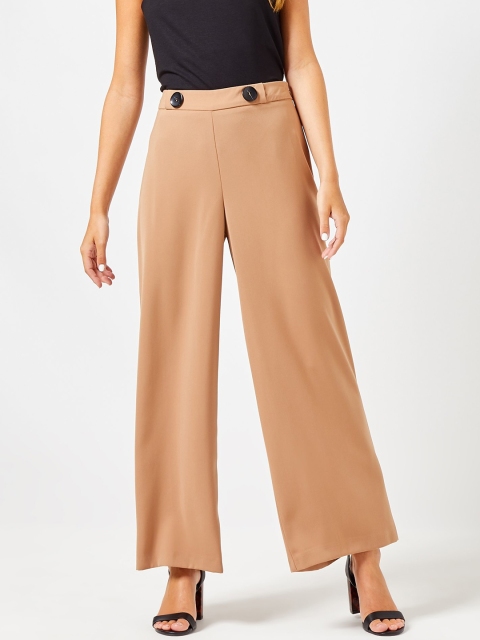 

DOROTHY PERKINS Women Beige Solid Petite Parallel Trousers