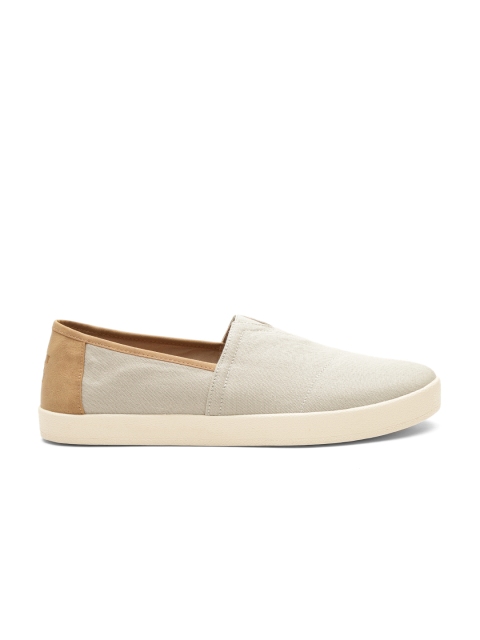 

TOMS Men Beige Slip-On Sneakers