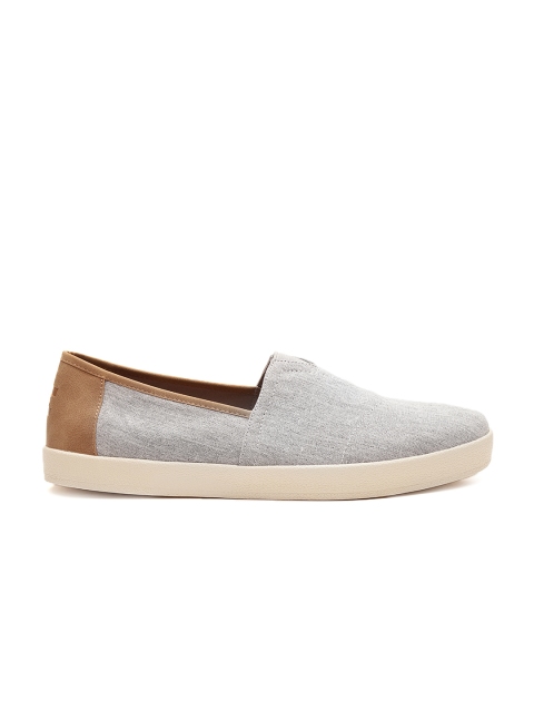 

TOMS Men Grey Slip-On Sneakers