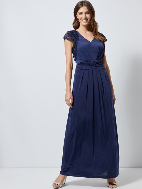 

DOROTHY PERKINS Women Navy Blue Solid Maxi Dress