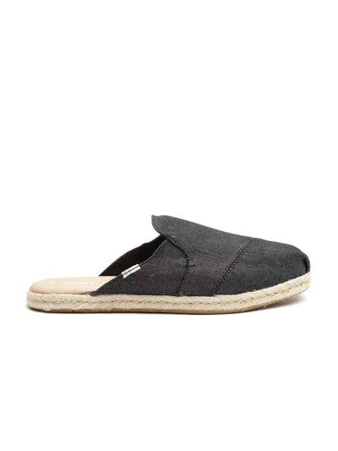 

TOMS Women Black Denim Espadrilles Mules