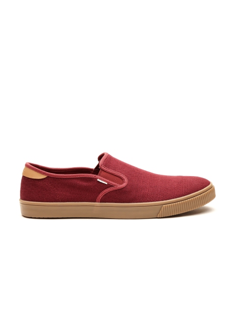 

TOMS Men Maroon Slip-On Sneakers