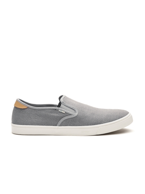 

TOMS Men Grey Slip-On Sneakers