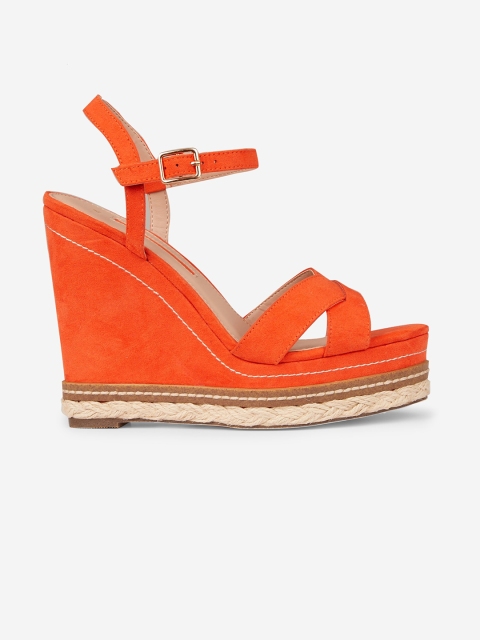 

DOROTHY PERKINS Women Orange Solid Wedges