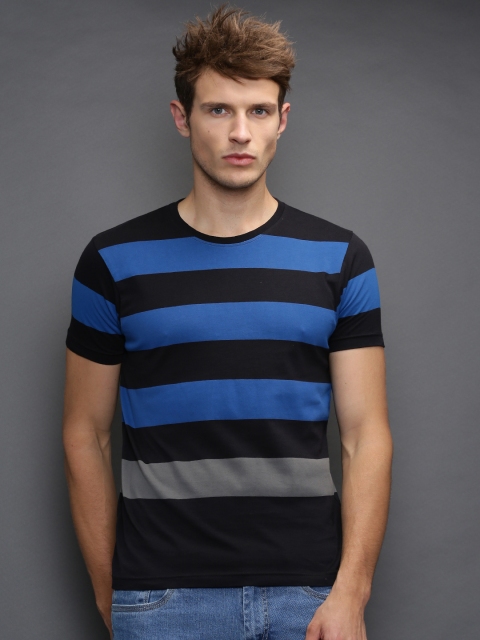 

Moda Rapido 'Progressive' Blue & Black stripe T-shirt