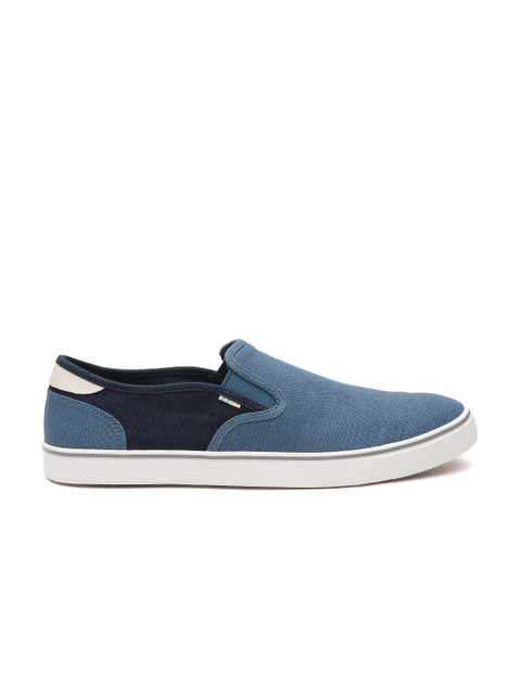 

TOMS Men Blue Colourblocked Slip-On Sneakers