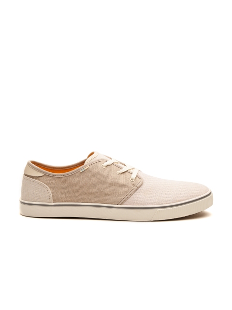 

TOMS Men Off-White & Beige Colourblocked Sneakers