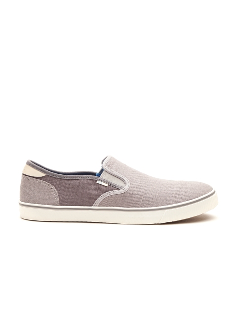 

TOMS Men Grey Slip-On Sneakers