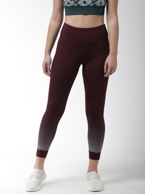 

Alcis Women Maroon Cropped Running Tights