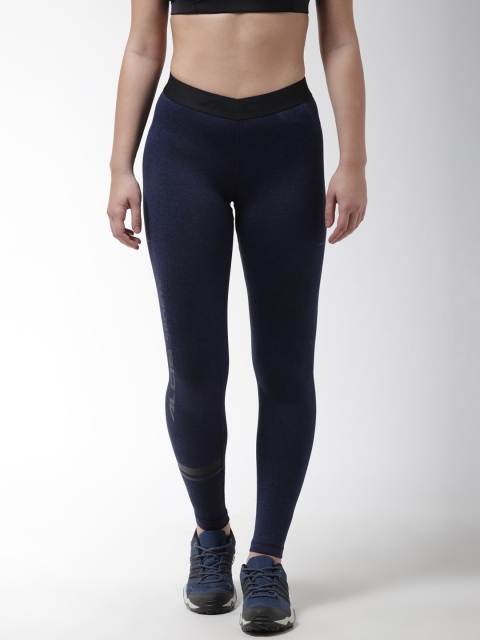 

Alcis Women Navy Blue Solid Running Tights