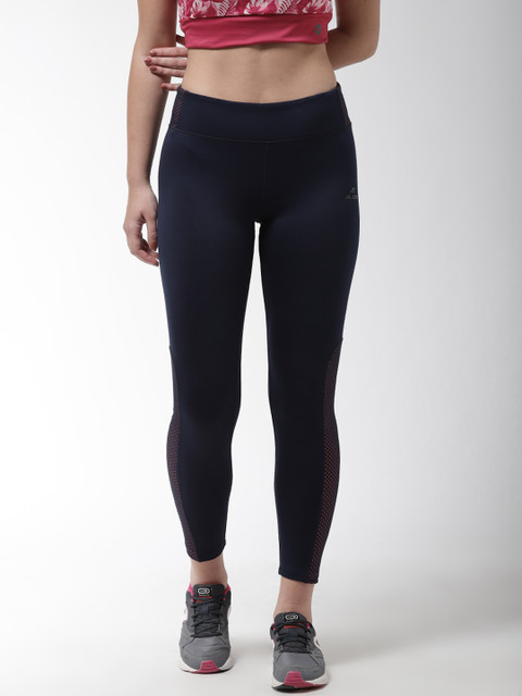 

Alcis Women Maroon Croppped Training Tights, Navy blue