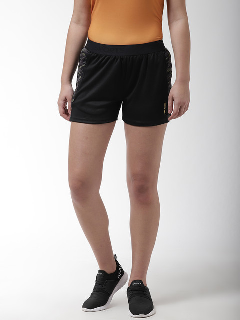 

Alcis Women Black Solid Regular Fit Training Shorts