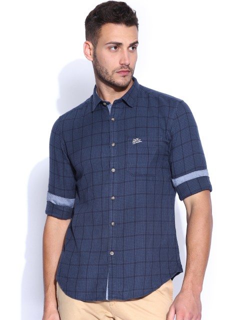 

U.S. Polo Assn. Denim Co. Blue Checked Casual Shirt