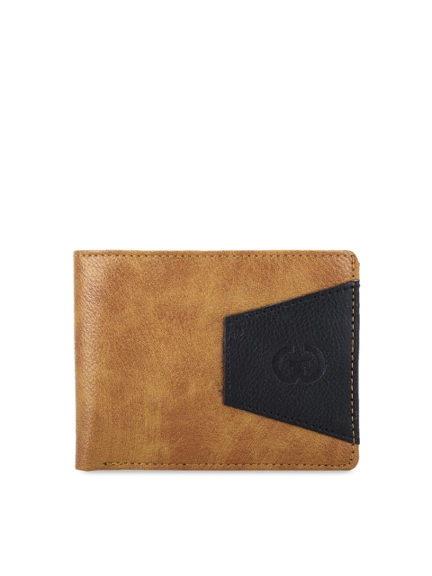 

Greywood Men Brown Colourblocked Leather Two Fold Wallet
