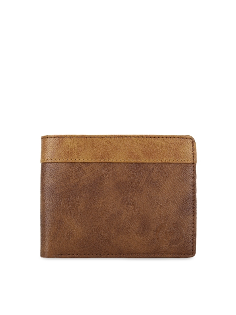 

Greywood Men Brown Colourblocked Leather Two Fold Wallet