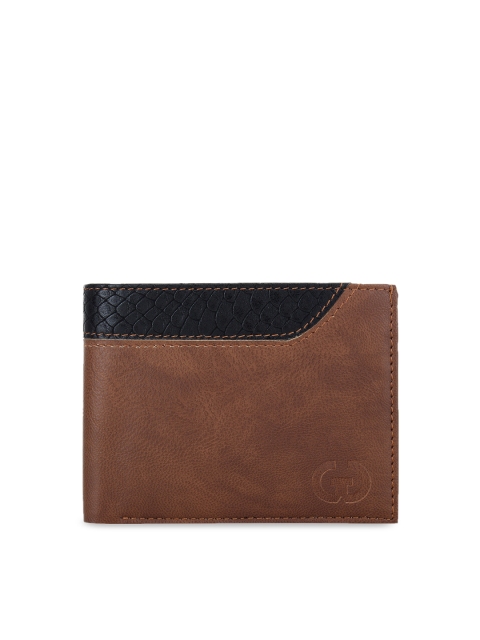

Greywood Men Brown Colourblocked Leather Two Fold Wallet