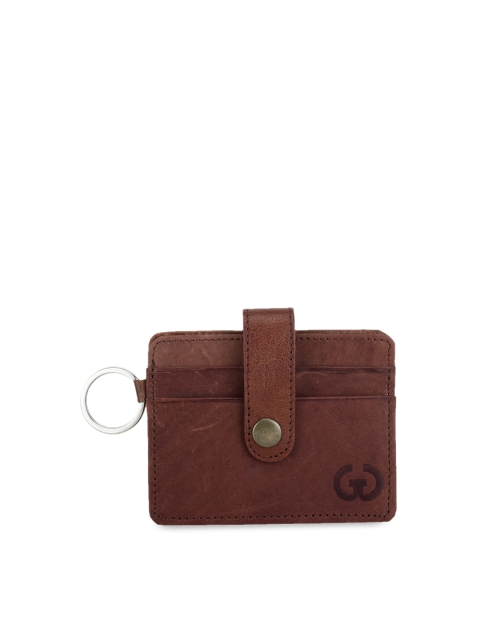 

Greywood Men Brown Solid Leather Card Holder