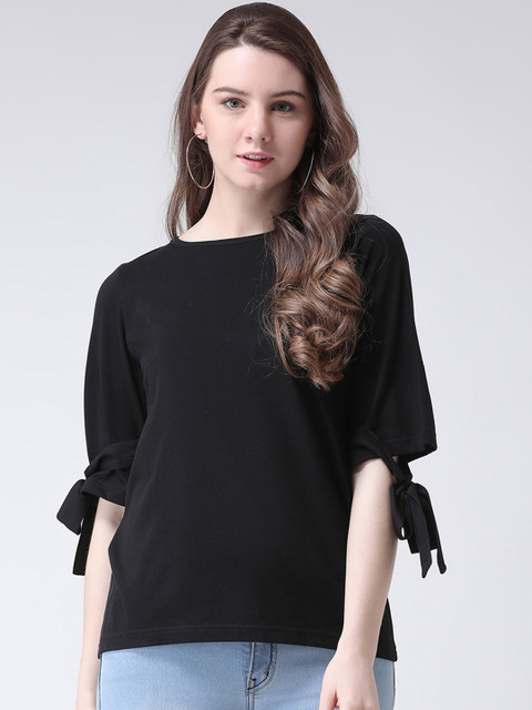 

The Vanca Women Black Solid Top