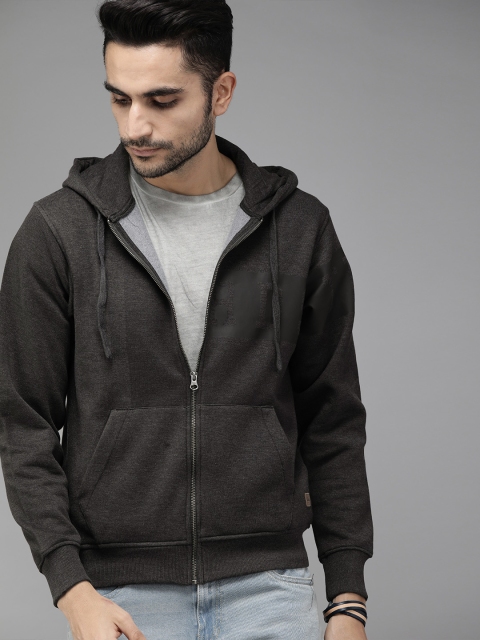 

Roadster Men Charcoal Grey Printed Sweatshirt