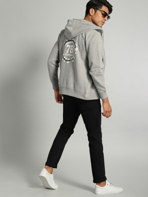 

Roadster Men Grey Solid Jacket