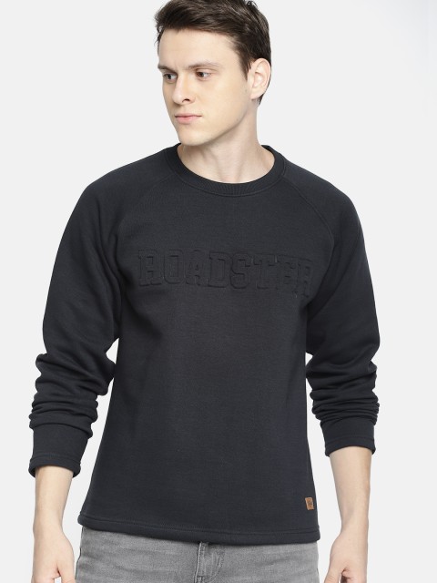 

Roadster Men Navy Blue Solid Sweatshirt