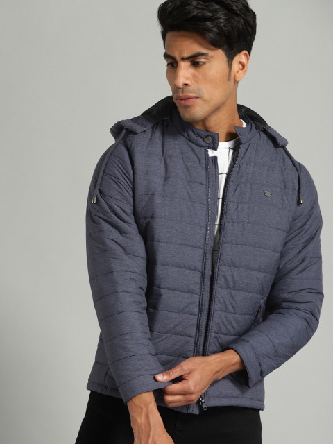 

Roadster Men Blue Solid Jacket
