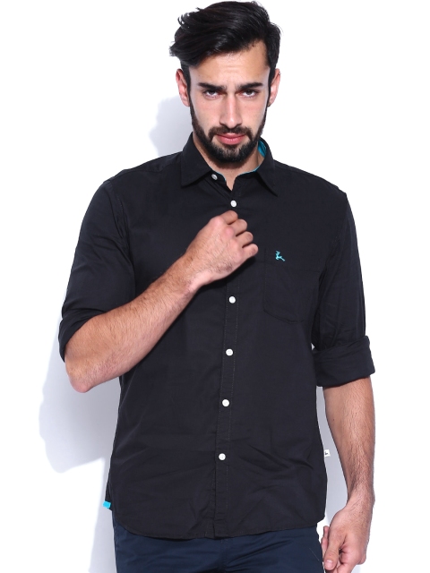 

Parx Black Slim Casual Shirt