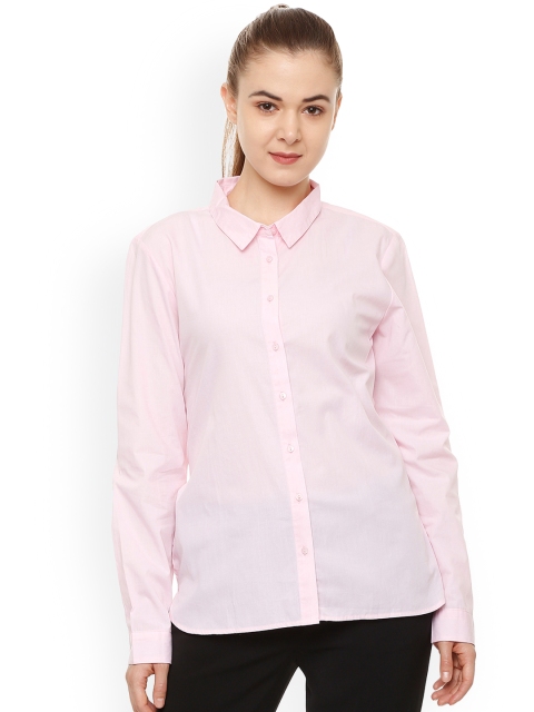 

Van Heusen Woman Pink Regular Fit Solid Casual Shirt