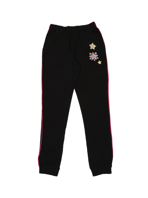 

Pantaloons Junior Girls Black Solid Slim-Fit Joggers