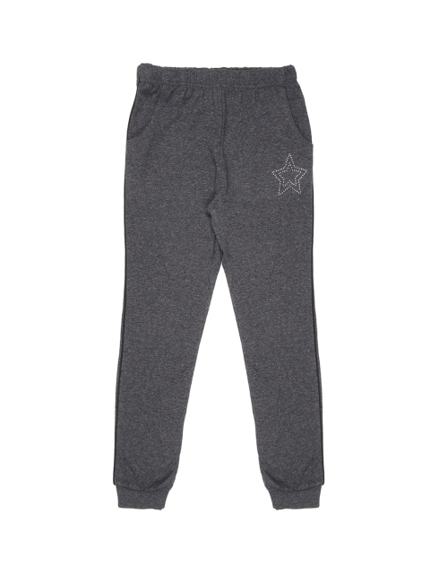 

Pantaloons Junior Girls Grey Solid Slim-Fit Joggers