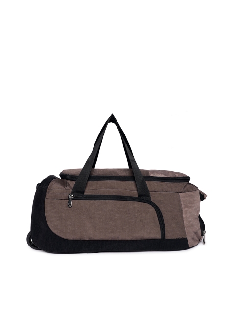 

Bags.R.us Unisex Brown & Black Colourblocked Cabin Trolley Bag