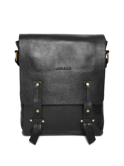 

Bags.R.us Unisex Black Solid Messenger Bag