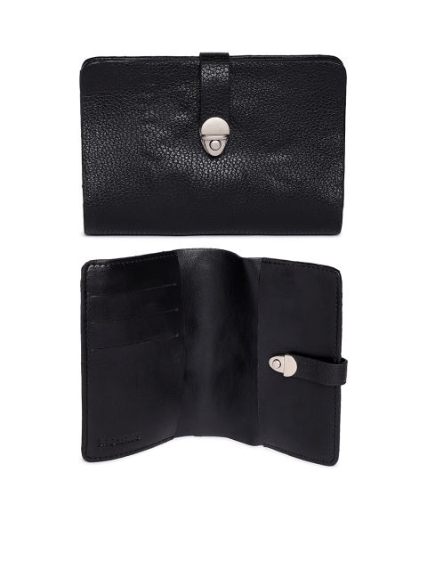 

Bags.R.us Black Leather Passport Holder Travel Organizer Set of 2