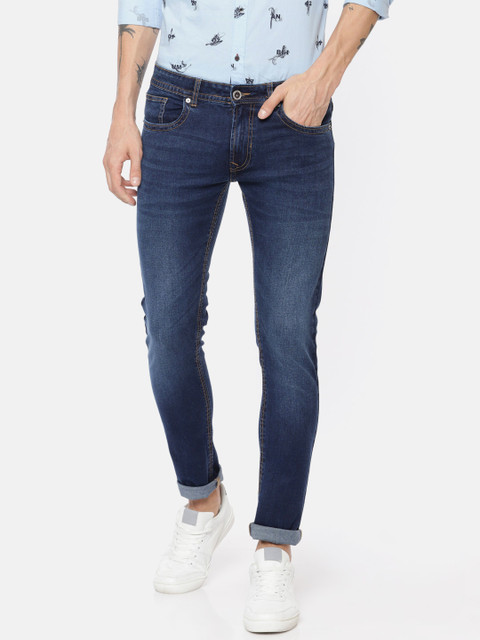 

Peter England Casuals Men Blue Slim Fit Mid-Rise Clean Look Stretchable Jeans