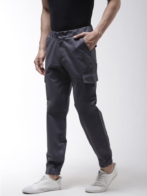 

Hubberholme Men Grey Slim Fit Solid Cargos