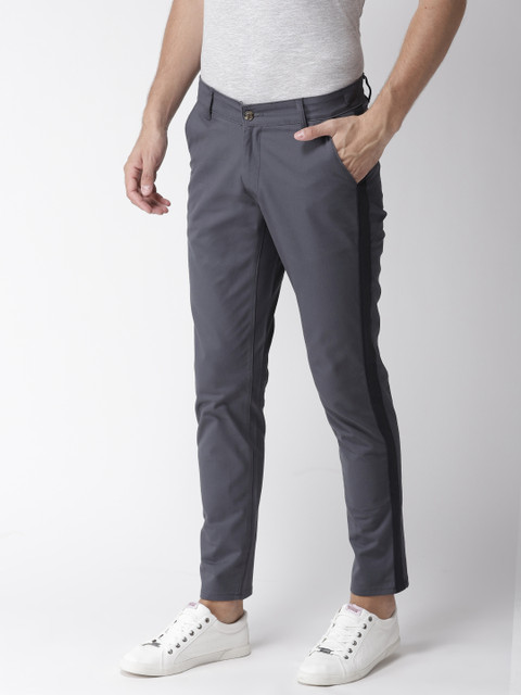 

Hubberholme Men Grey Slim Fit Solid Regular Trousers