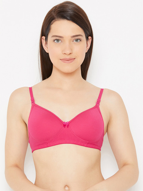

Lady Lyka Mistique Magenta Solid Non-Wired Lightly Padded T-shirt Bra