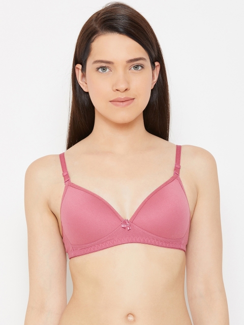 

Lady Lyka Pink Solid Non-Wired Lightly Padded T-shirt Bra BREEZE-PNCH