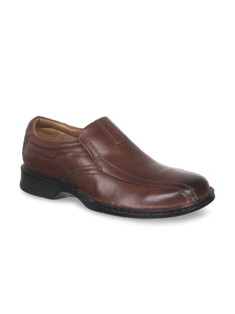 

Clarks Men Brown Leather Formal Slip-Ons